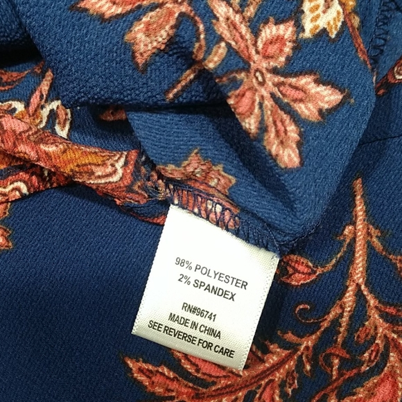 Self E Blue Long Bell Sleeve Blouse - Picture 8 of 8